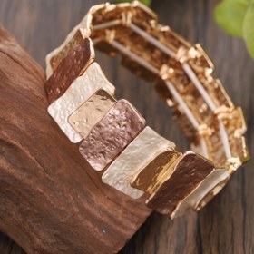 Resim Kadınlar için şık Bohem geometrik esnek bilezik - Çinko Alaşımlı, Altın Tonlu Detaylar, Günlük Kullanım, Partiler ve Özel Günler için Mükemmel, Anneler Günü ve Mezuniyetler için 