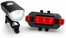 Resim Busstier Bisiklet Işık Seti USB Şarjlı Ön Arka Bisiklet Farı 2’li LED Bisiklet Lambası Su Geçirmez 300 Lümen Stop Lambası Seti 