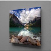 Resim Dağlar Arasındaki Akarsu Kanvas Tablo 