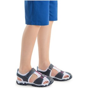 Resim Kiko Kids Erkek Çocuk Sandalet Arz 2399 Lacivert - Beyaz - Kırmızı 