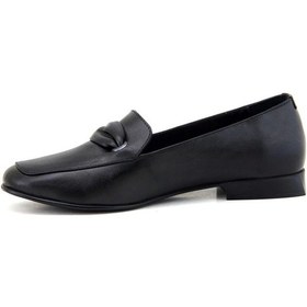 Resim Albini A-10778 Kadın Deri Babet Siyah 