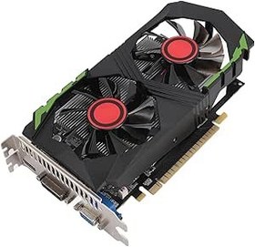 Resim GTX750TI 4GB Grafik Kartı, GDDR5 128 Bit GPU, 2 Soğutma Fanı PCIE 2.0 16x Masaüstü Bilgisayar Oyun HDMI, DVI, VGA bağlantı noktaları 