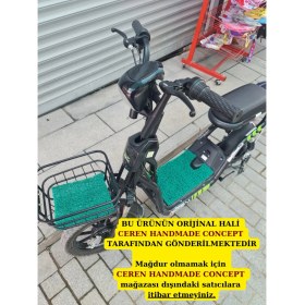 Resim Vsm Uyumlu Paspas ve Ön Sepet Paspası Yeşil Ikili Vsm Paspas Elektrikli Bisiklet Aksesuar Vsm Paspas 