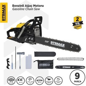 Resim Rtrmax RTM960 Benzinli Ağaç Kesme Motoru 3 Hp 57 Cc 45 cm Pala 
