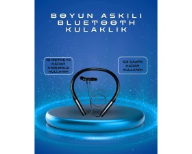 Resim Venüs Shopping Polygold PG-100 Type-C Şarjlı Bluetooth Kulaklık – Boyun Askılı, Uzun Pil Ömürlü, Mikrofonlu 
