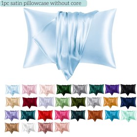Resim 1 adet Lüks Saten Yastık Kılıfı, Klasik Renk, Zarf Kapatma, Yumuşak Polyester Kumaş, Cilt ve Saç Dostu, Makine Yıkamalı, Aktif Baskı, Dokuma Dokuma, 80-85gsm 