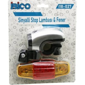 Resim Go İthalat 2in1 Bisiklet 5 LED Fener - Sinyalli Stop Lamba Pilli (5440) 