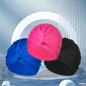 Resim Qingwang Yetişkinler İçin Büyük Boy Tekli Tekstil Yüzme Bonesi - Elastik Rahat Uyum, Makinede Yıkanabilir, Siyah, Pembe, Mavi Havuz, Spa, Banyo için - Üniseks Saç Koruma Bone, Dokulu Yüksek Kalite Şapka 