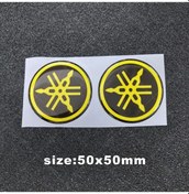 Resim Vkemall Yamaha Motosiklet Yakıt Tankı Dekoratif Işıklı Yumuşak Jeli Sticker Seti Sarı - 2 Adet 