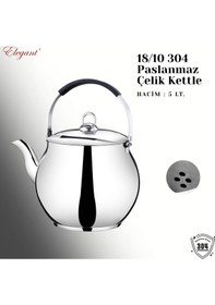 Resim 5 Lt. Küre Silikonlu Üstten Tutmalı Kettle Çelik 