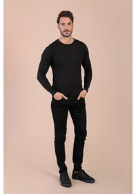 Resim Ferraro Bisiklet Yaka Superfine Yün Kazak - Siyah Siyah (490433306) Siyah 
