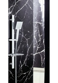 Resim T-may Çam Kare Borulu Hareketli Sürgülü Duş Seti Üst Takımı Krom 