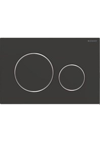 Resim Geberit Sıgma20 Kumanda Paneli. Çift Basmalı. Mat Siyah/parlak/ma 