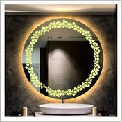 Resim GLOBAL LED MIRROR 90 Cm Günışığı Ledli Tasarım Kumlamalı Banyo Aynası Makyaj Aynası Işıklı Ayna 