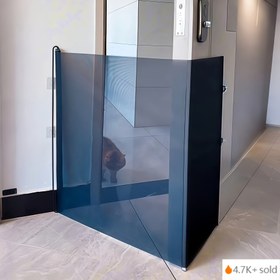 Resim Paslanmaz Çelik Teleskopik Evcil Hayvan Kapısı - Matkap Gerektirmeyen, Dayanıklı Kedi ve Köpek Atlama Bariyeri, Merdivenler, Mutfak, Yatak Odası Kapıları için Yerden Tasarruf Sağlayan Tasarım, Evcil Hayvan Güvenliği|Modern Evcil Hayvan Bariyeri|Dayanıklı İnşaat, Evcil Hayvan Kapıları 
