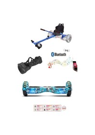 Resim Elektrikli Kaykay Scooter Akıllı Denge Hoverboard + Hoverkart + Çanta Full Ledli Extrem Paket D20 
