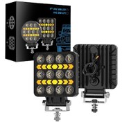 Resim Off Road Çalışma Lambası Ve Sis Farı 4 İnç Selamlamalı Çakar İkaz Gündüz Led Drl 2 Mod 12/24 V 
