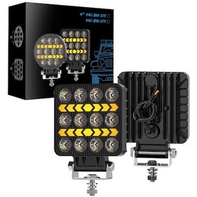 Resim Off Road Çalışma Lambası Ve Sis Farı 4 İnç Selamlamalı Çakar İkaz Gündüz Led Drl 2 Mod 12/24 V 