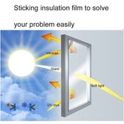 Resim Tongxida Uv Yansıtıcı Tek Yönlü Gizlilik Cam Film, 110cm Genişlik, 1m Uzunluk Gümüş 