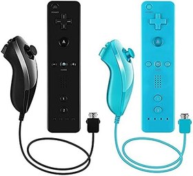 Resim Lactivx Wii Denetleyici, Wii Uzaktan Kumanda ve Nunchuck 2 Paketi Wii Wii U için Silikon Kılıf ile Uyumlu 