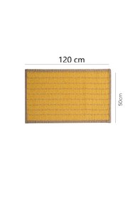 Resim Rattan Kaymaz Banyo Paspası- Su Geçirmez- Çok Amaçlı Mat 50x120 C Açık Kahve 