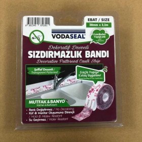 Resim Vodabond Vodaseal Pembe Desenli Dekoratif Küvet Kenar Sızdırmazlık Bandı 38 mm x 3.20 mt - Şeffaf 8682340870301 