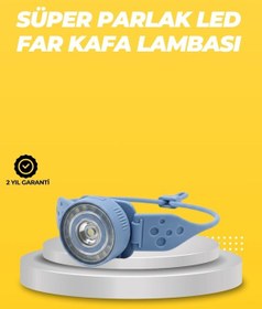 Resim Bfs Kampçı Kafa Lambası Su Geçirmez Çok Modlu Led Çok Renkli 