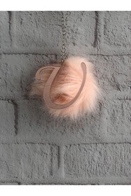 Resim Stoneda Pleksi Araba Ayna Süsü 7cm ''u''harfi Rose Gold Ponponlu(SORU SOR KISMINDAN PONPON RENGİ BELİRTİNİZ) 