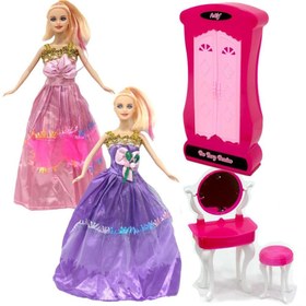 Resim Nessiworld Anlily Makyaj Masalı Dolaplı Bebek 