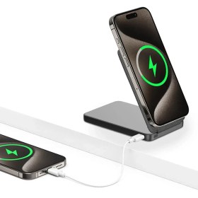 Resim Earldom PD58 5.000 mAh 20W Kablosuz + Type-C Hızlı Şarj Powerbank & Stand | PD Çıkışlı 