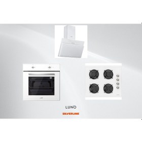 Resim Luno F6501W02 - L335W01 - L3462W Beyaz Ankastre Set 