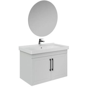 Resim Creavit D20 Kapaklı Yuvarlak Ayna Banyo Takımı 