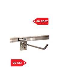 Resim Kanallı Pano Kancası 20 Cm Raf Askısı Raf Kancası Mağaza Düzenleme 80 Adet 