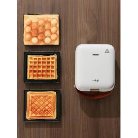 Resim Çok Fonksiyonlu Waffle ve Tost Makinesi, 3 Plakalı, Kompakt ve Yapışmaz 