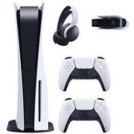 Resim Sony Playstation 5 Diskli Oyun Konsolu + 2. Dualsense Kol + Pulse 3D Kulaklık + Kamera (İthalatçı Garantili) 