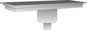 Resim Empero EMP.YF.AO.3094 Alttan Çıkışlı Ortadan Sifonlu Yer Izgarası 300x940x150 mm 