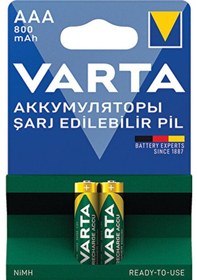 Resim 2 Adet Varta Pil Rechargeable Power 2'li İnce Pil 800 Ma 