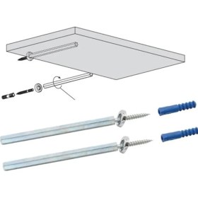 Resim Volkan Metal Gizli Raf Tutucu 1 Takım 10X100 (2 Adet) 