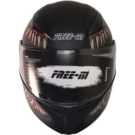Resim Motoanl Free- M Ece 22.06 Sertifikalı Güneş Vizörlü Çene Açılır Motor Kaskı 