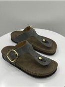 Resim Gema Kadın Parmak Arası Haki Terlik Yeni Sezon Haki 