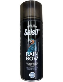 Resim Selsil Rainbow Akrilik Sprey Boya 690 Derece Isıya Dayanıklı Siya 