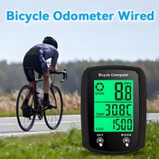 Resim Oein Bisiklet Bilgisayar Kablolu, Bisiklet Odometre Kablolu MPH KM/H, Bisiklet Hızometre Bisiklet Odometre Dokunmatik Sensör Anahtarı ile Büyük Dijital LCD Ekran, Otomatik Uyandırma 