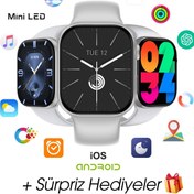 Resim WEARFİT S10 PRO MAX 7 KORDONLU Akıllı Kol Saati Smart Watch MİNİLED Ekran (GRİ) 45mm 