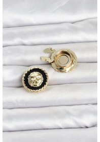Resim Aslan Model Gold Renk Düğme Veya Manşet Broşu Çok renkli 
