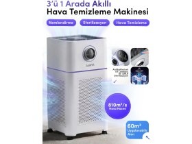 Resim Auhma ARP-003 Akıllı Hava Temizleyici ve Nemlendirici – Uv-C Sterilizasyon & 610M³/H Cadr 