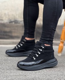 Resim BilfolD Kömür Rugan Yüksek Taban Yarım Bilek Bot 