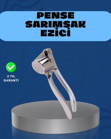 Resim Mey İthalat Mutfak Sarımsak Ezici Kaymaz Saplı Güçlü Mekanizma Gümüş 