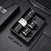 Resim Termos Seti, İş Termal Kupa 500ml/16.9oz, Kahve Sıcak İçecek ve Soğuk İçecekler için Paslanmaz Çelik Vakumlu Yalıtımlı Şişe ve Bardak, Su Termosu, Okula Dönüş Malzemeleri 