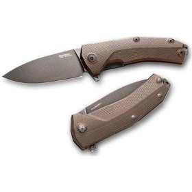 Resim Lionsteel Kur Black - Brown Handle Kamp Çakı Kahverengi 