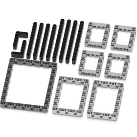 Resim Kendin Yap Yapı Blokları Seti - Teknik Kirişler & Açısal Çerçeveler, Moc 64179, 39794, 39790, 32526, 32525, 41239 ile Uyumlu - Dayanıklı ABS Yapı Oyuncak Kiti, Teknik Parçalar, ABS Yapı Oyuncak Kiti 